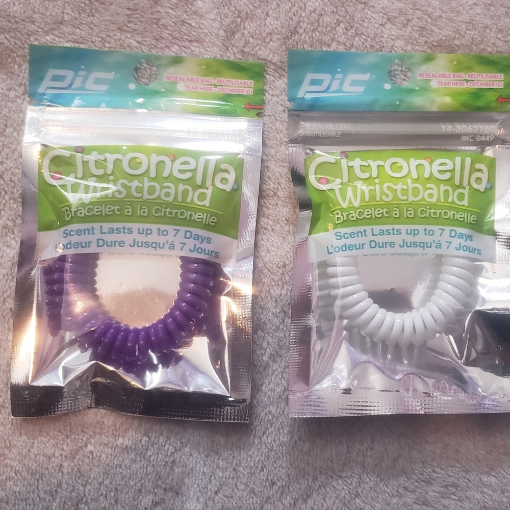 3 For 23$ Citronella Wristband - Purple and White